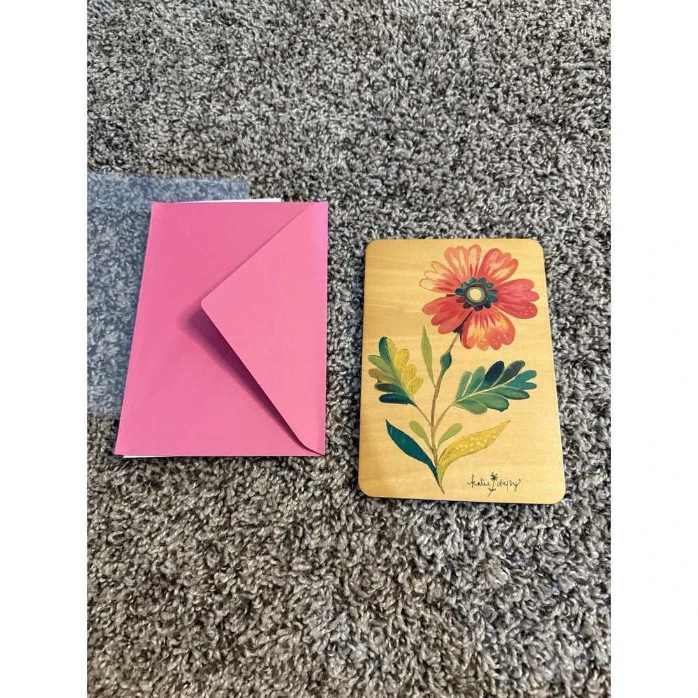 Wooden Floral‎ Blank Card Hallmark Signature greeting Card
